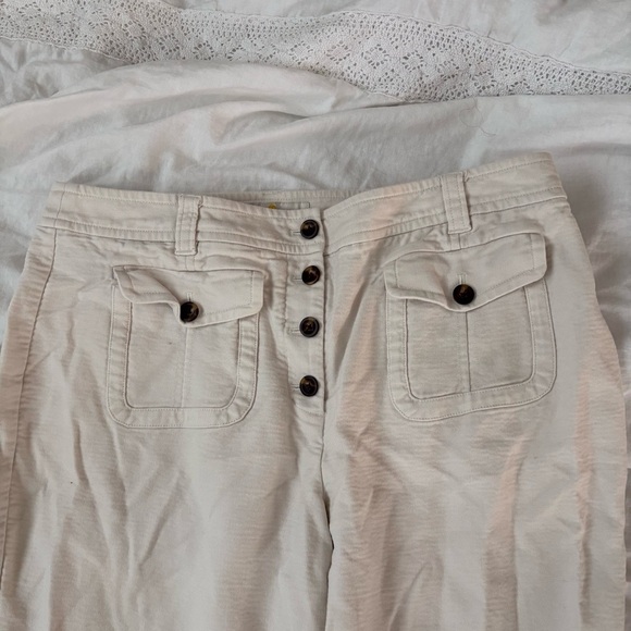 Boden Sz 16/18 Carrie High Waisted Trousers Button Fly Wide Leg Pants R0121 - Picture 5 of 9